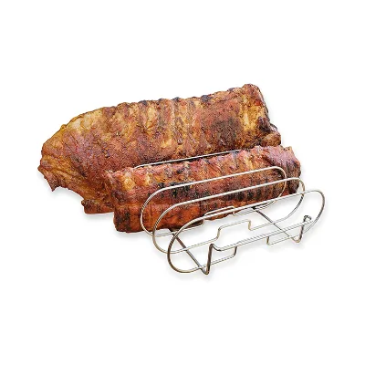 Stainless Steel Rib Rack 4 Full Roasting Racks for Smoking Grilling Rack BBQ Roast Stand Holder