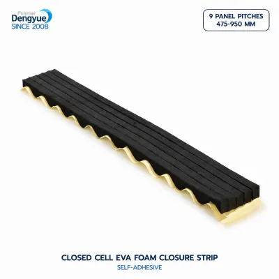 Metal Roof Eave Ridge Foam Closure Strip for Steel Structure Warehouse Barn Weatherproof Insect Blocking Seal