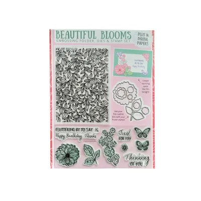Clear Stamp Cutting Dies and Embossing Folders Combo for Scrapbooking Crafts