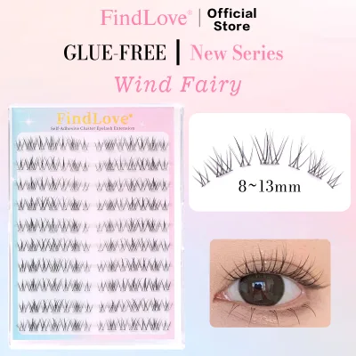 PRE44-Wind Fairy 10 Row Glue Free Cluster Lashes Press on Lashes for DIY Cluster Lashes