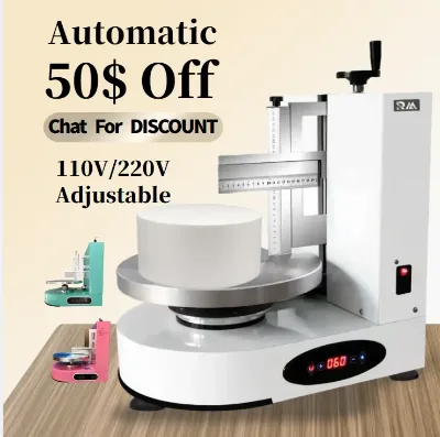 Cake Frosting Icing Coating Machine Fresh Cream Fest Forming Scraper Roller Smother Decorating Tools Set Cake-icing-machine 110v