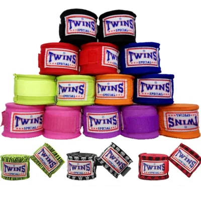 5cm Width Digital Printing Hand Wraps Custom logo 3m/5M Bandage Training Cotton Wrist Elastic Twins Boxing Hand Wraps