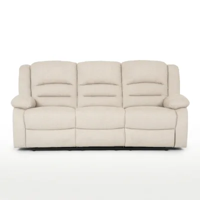 Smart Manual Recliner Sofa 3 Seater Water-proof Fabric Reclining Couch with Drop Table Living Room Furniture OEM Factory