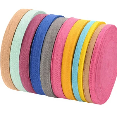 Durable Twill Tape for Garment Sewing Black White Multi Color