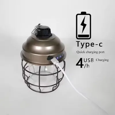 Factory Wholesale USB Rechargeable Portable Retro Mini LED Lights for Outdoor Activities-for Camping Climbing Hiking Fishing