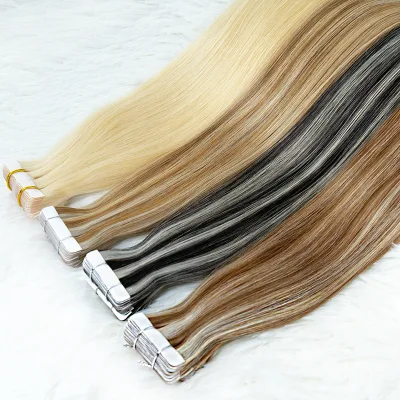 Extensiones De Cabello Humano Invisible Raw Tape Hair Full Cuticle Double Sided Adhesive Walker Tape Extensiones Cabello Natural