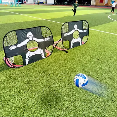 Customizable Color Durable Foldable Pop Soccer Goal ISO 9001 Certified Polyester Material Portable for Kids Practice All Seasons