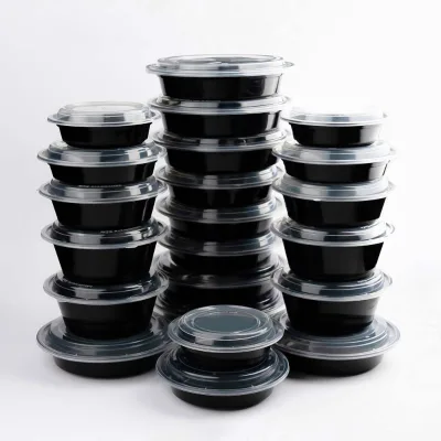 Wholesale Disposable Food Grade PP Plastic 1Compartment Meal Prep Bento Bowl Food Containers