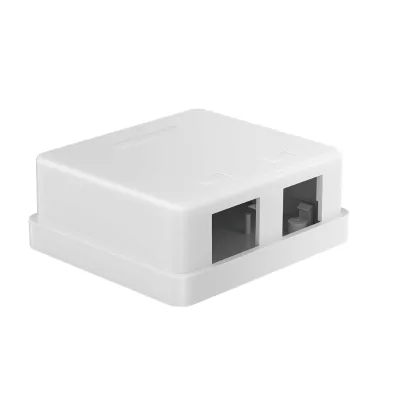 1 Port 2 Ports Plastic White Rj45 Keystone Empty Housing Surface Mount Box