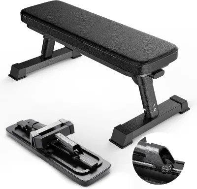 Foldable Multi-functional Workout Bench Steel & Leather Construction Indoor Use Gym Equipment