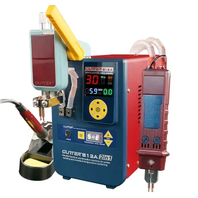 812A 12.6W 2500A Portable Spot Welder Glitter 2-in-1 Battery Nickel Repair Machine