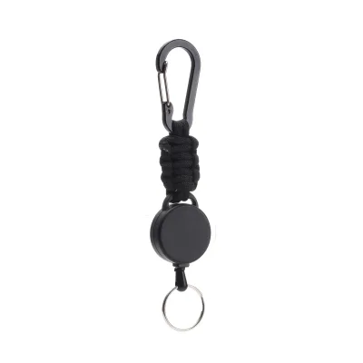 Retractable Belt Clip Lanyard Keychain and Key Holder-Rings/Carabiner for Camping & Hiking