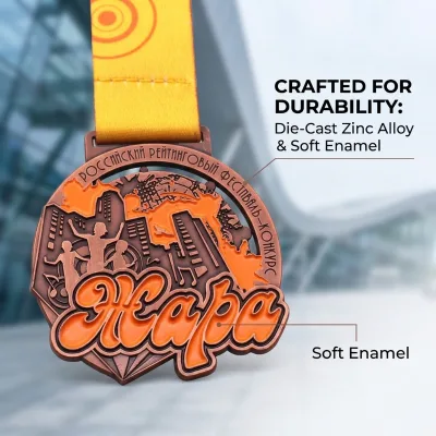 Personalized Custom Metal Gold Medal Sports Award Medallion Custom Logo Carnival Event Commemorative Medal With Ribbon