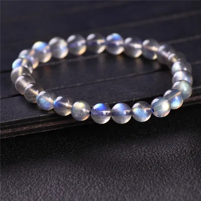 Natural stone bead bracelet Moonstone Bracelet ice transparent color single ring jewelry wholesale crystal female