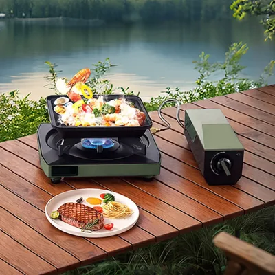 Lightweight Portable Cooker for Year-Round Camping Hiking Glamping Foldable Stand Saves 70% Space for Family Camping