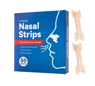Custom Nasal Strips Waterproof & Sweatproof Help Design Packaging Clear Nose Strips Anti Snoring Nasal Strip