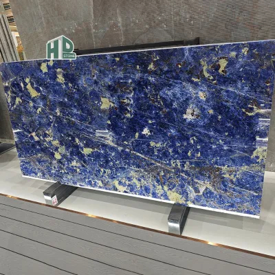 One-stop Solution Premium First Choice Natural Polished Blue Countertop Granite Slabs for Kitchen Island and Bathroom Vanity