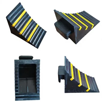 Small 25*16*19cm Rubber Parking Stops Wheel Chocks