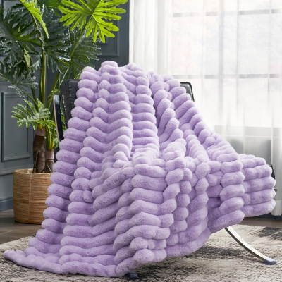 Wholesaler Fleece Blanket, Cozy Soft Blankets Warm Blanket for Women, Rabbit Fleece Blanket