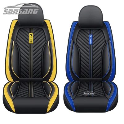 Fashion Sports Full Leather Four Seasons Car Seat Cover for Universal Seat Cover