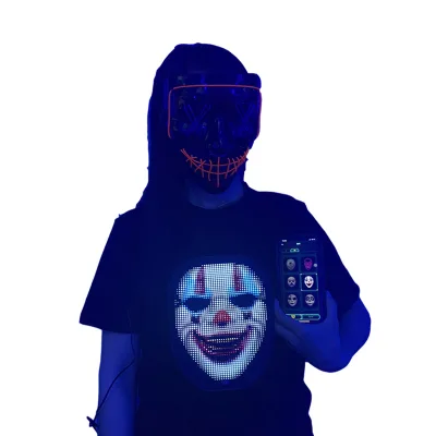 camiseta con luz led activada por sonido para homb