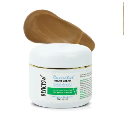 Facial Moisturizing Night Lotion Cream with Hyaluronic Acid and Niacinamide,Resveratrol, Moisturizer for Face