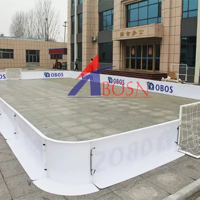 20X40m Stable Floorball Rink Fences PP Plastic Dasher Board for Floorball Projects