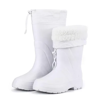 Low-cost Fashionable Eva Adult Winter Rain Boots Customizable for Men and Women with Waterproof and Warm Features