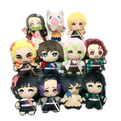 Kawaii Anime Character Plush Toy Japanese Warrior Doll Soft Kimono Girl Plushie 15cm PP Cotton Filling Unisex for Anime Fans