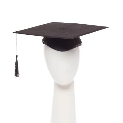 Mortarboard for Adult Graduation Ceremony Customized Black Graduation Cap with Tassel