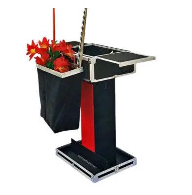 With Bag Professional Magician's Magic Prop Stainless Steel Fold-Up Table Base Carrying Case for Stage Tricks MIX COLOR