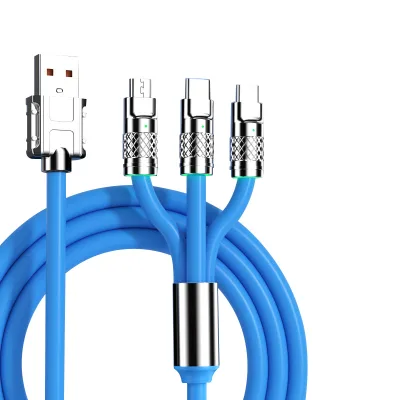 3in 1 Cable 120W Ultra Fast Charger Cable Compatible 65W PD Quick Charge Technology for iphone 16 15 14 13 12 11 for Android
