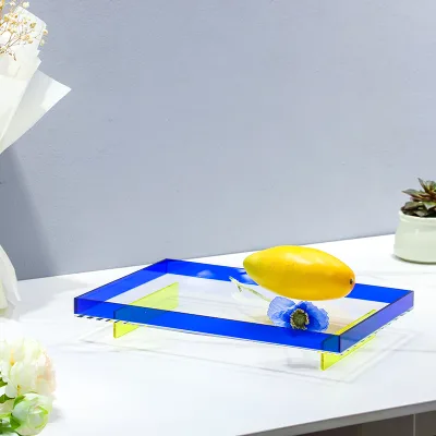 Custom Logo Acrylic Display Tray Storage Display Acrylic Service Tray for Storage Decorative Tray