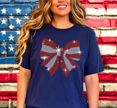 New Arrival USA Fashion Trend Rhinestone Diy Wholesale Cheap Price Factory Diy Bow Tie Bead t Shirt
