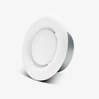 Round Iron Disc Type Air Outlet, Adjustable Ceiling Vent Cover for HVAC Ventilation Exhaust Return Air