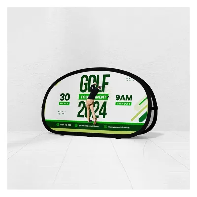Custom Portable Horizontal POP up a Frame Banner Outdoor Advertising for Promoting Golf Sports Events