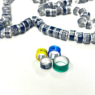 Pigeon Foot Ring Aluminum Plastic Material Bird Foot Ring with Numbers Multicolor Optional Bird Supplies