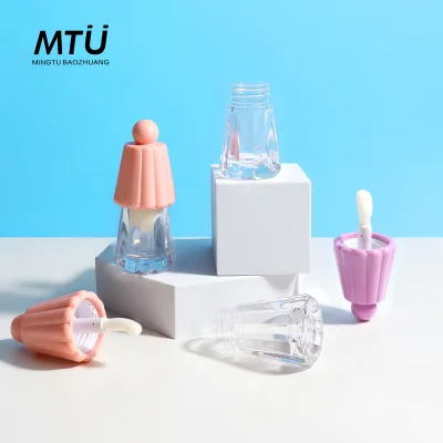 Customizable Lip Gloss Stick Tube with Colorful Transparent Lid Unique Lip Glaze Container for Liquid Lipstick,Mascara Packaging