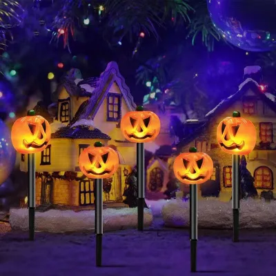 Halloween Holiday Light Solar Pumpkin LED Garden Lights Solar Pathway Lights for Courtyard Decoration