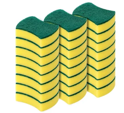 Dishes Sponge Wipe for Nano Scouring Pad Kitchen Universal Sponge Block Brush Bowl Rectangular Striped Wholesale