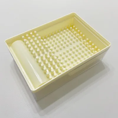 Dental Drill Bit Holder Dental Bur Stand Organizer Container Displayer Transparent Cover Plastic Dental Accessory 168 Holes