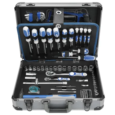 182 Pcs Most-Reached for Home Repair Hand Tool Set in Aluminum Tool Case Kit