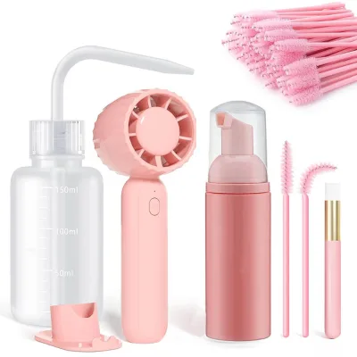 MVlash Custom Label Lash Shampoo Kit 60ml Bottle Eyelash Extension Cleaning Beauty Tool Fast Drying Portable Foam Cleanser