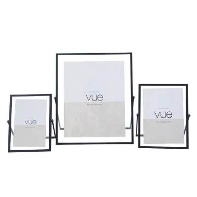 Metal Black Photo Frames Modern Concise 4in 6in 7in Photos Use Glass Cover Frames Metal Art Picture Photo Frames