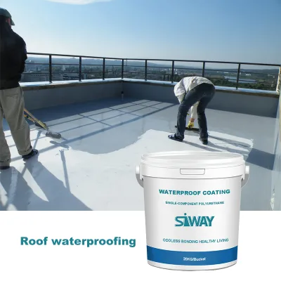 SV110 Alkali Waterproof UV Resistant PU Polyurethane Roof Liquid Spray Waterproofing Coating for Concrete Metal and Roofs