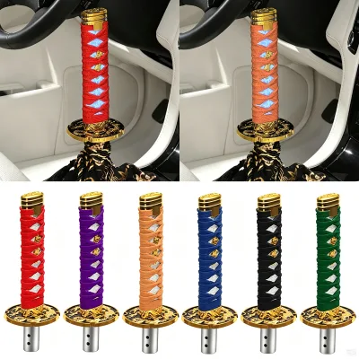 Samurai Sword Style LED Luminous Gear Shift Knob Type C Charging Universal Manual Car Shifter Lever for Cars