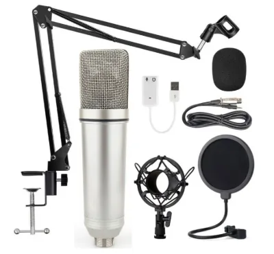 GPUB UX87 Wired Microphone Recording Microphone Professional Condenser Microphone for Karaoke Live Show for Wholesales