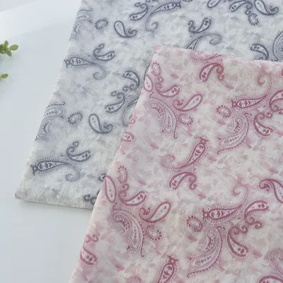 Nylon Blended Floral Fabric for Clothing Jacquard Paisley Fabric