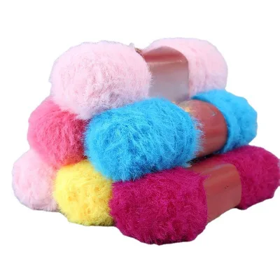 Factory Direct Sale Yarn Mink Fur Fluffy Yarn with Cheap Price