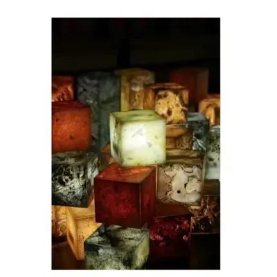 Factory Wholesale Modern Villa Waterproof Natural Colored Marble Lamps with Antique Finish for Bedroom Bedside Night Lights